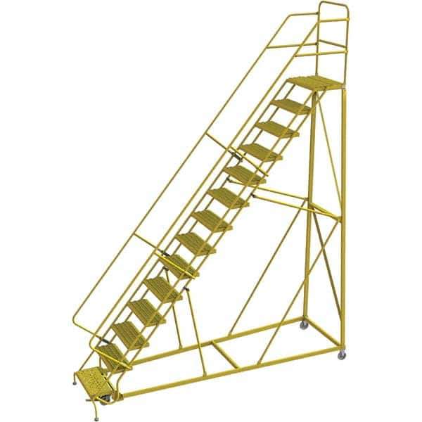 TRI-ARC - Rolling & Wall Mounted Ladders & Platforms Type: Stairway Slope Ladder Style: Forward Descent 50 Degree Incline - Apex Tool & Supply