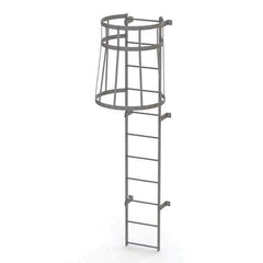 TRI-ARC - Rolling & Wall Mounted Ladders & Platforms Type: Fixed Ladder Style: Safety Cage - Apex Tool & Supply
