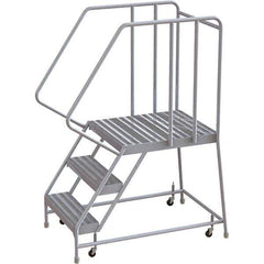 TRI-ARC - Rolling & Wall Mounted Ladders & Platforms Type: Rolling Warehouse Ladder Style: Rolling Safety Ladder - Apex Tool & Supply