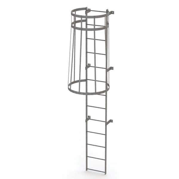 TRI-ARC - Rolling & Wall Mounted Ladders & Platforms Type: Fixed Ladder Style: Safety Cage - Apex Tool & Supply