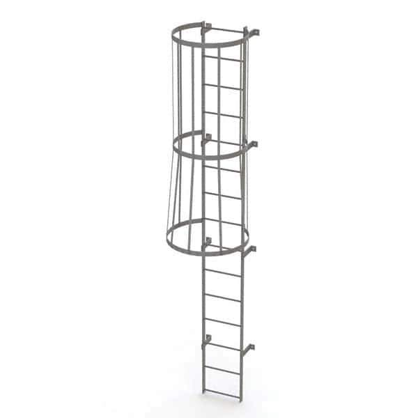 TRI-ARC - Rolling & Wall Mounted Ladders & Platforms Type: Fixed Ladder Style: Safety Cage - Apex Tool & Supply