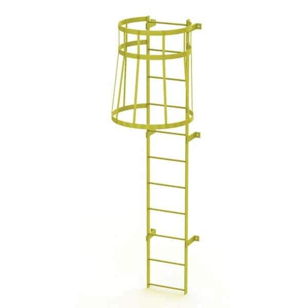 TRI-ARC - Rolling & Wall Mounted Ladders & Platforms Type: Fixed Ladder Style: Safety Cage - Apex Tool & Supply