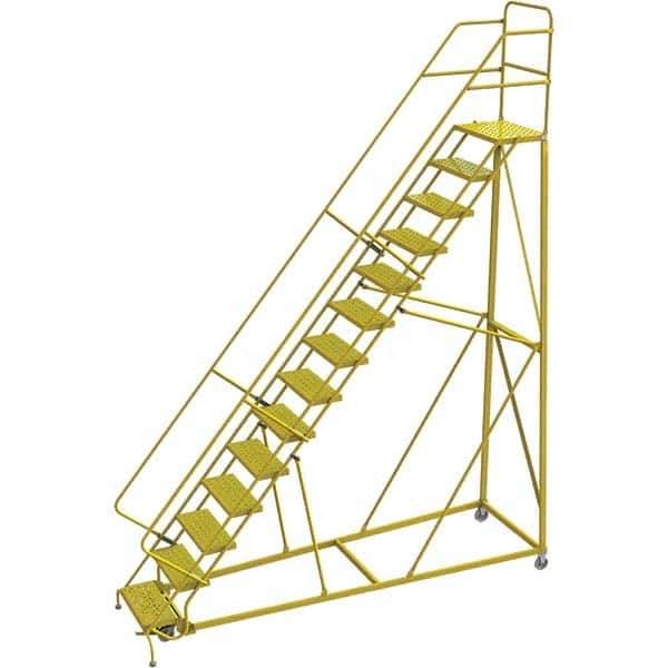 TRI-ARC - Rolling & Wall Mounted Ladders & Platforms Type: Stairway Slope Ladder Style: Forward Descent 50 Degree Incline - Apex Tool & Supply