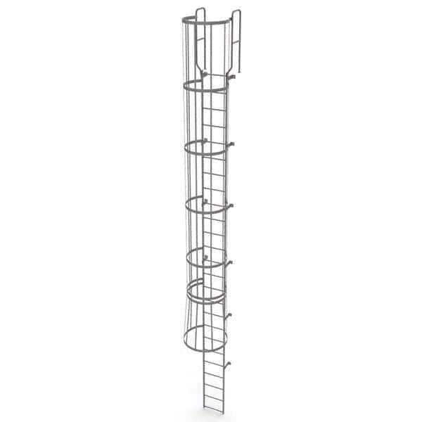 TRI-ARC - Rolling & Wall Mounted Ladders & Platforms Type: Fixed Ladder Style: Safety Cage - Apex Tool & Supply