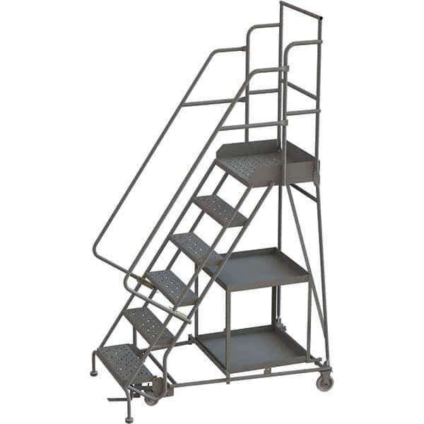 TRI-ARC - Rolling & Wall Mounted Ladders & Platforms Type: Stock-Picking Ladder Style: Rolling Safety Stock Picking Ladder - Apex Tool & Supply