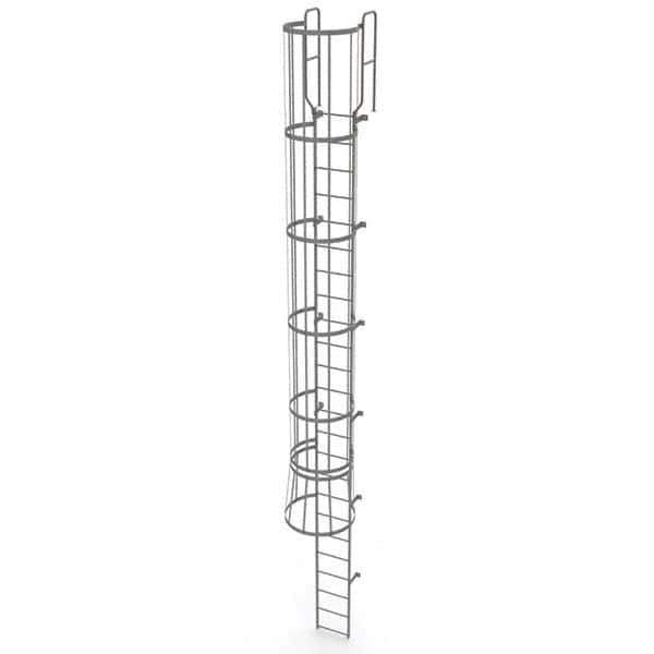 TRI-ARC - Rolling & Wall Mounted Ladders & Platforms Type: Fixed Ladder Style: Safety Cage - Apex Tool & Supply