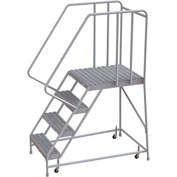 TRI-ARC - Rolling & Wall Mounted Ladders & Platforms Type: Rolling Warehouse Ladder Style: Rolling Safety Ladder - Apex Tool & Supply