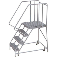 TRI-ARC - Rolling & Wall Mounted Ladders & Platforms Type: Rolling Warehouse Ladder Style: Rolling Safety Ladder - Apex Tool & Supply