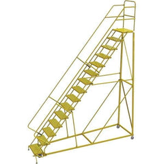 TRI-ARC - Rolling & Wall Mounted Ladders & Platforms Type: Stairway Slope Ladder Style: Forward Descent 50 Degree Incline - Apex Tool & Supply