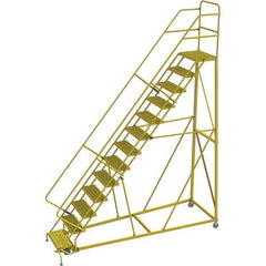 TRI-ARC - Rolling & Wall Mounted Ladders & Platforms Type: Stairway Slope Ladder Style: Forward Descent 50 Degree Incline - Apex Tool & Supply