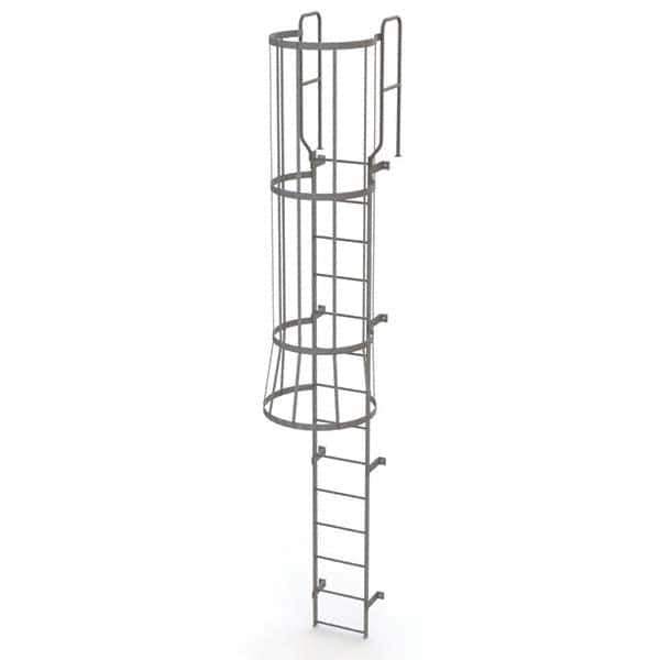 TRI-ARC - Rolling & Wall Mounted Ladders & Platforms Type: Fixed Ladder Style: Safety Cage - Apex Tool & Supply