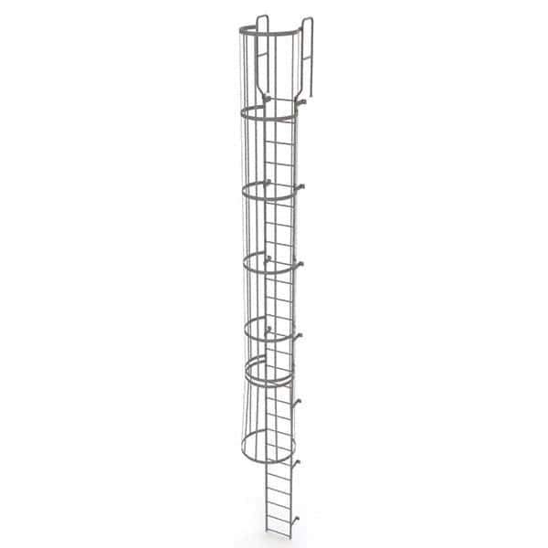 TRI-ARC - Rolling & Wall Mounted Ladders & Platforms Type: Fixed Ladder Style: Safety Cage - Apex Tool & Supply