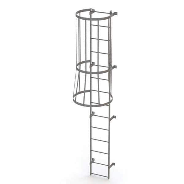 TRI-ARC - Rolling & Wall Mounted Ladders & Platforms Type: Fixed Ladder Style: Safety Cage - Apex Tool & Supply