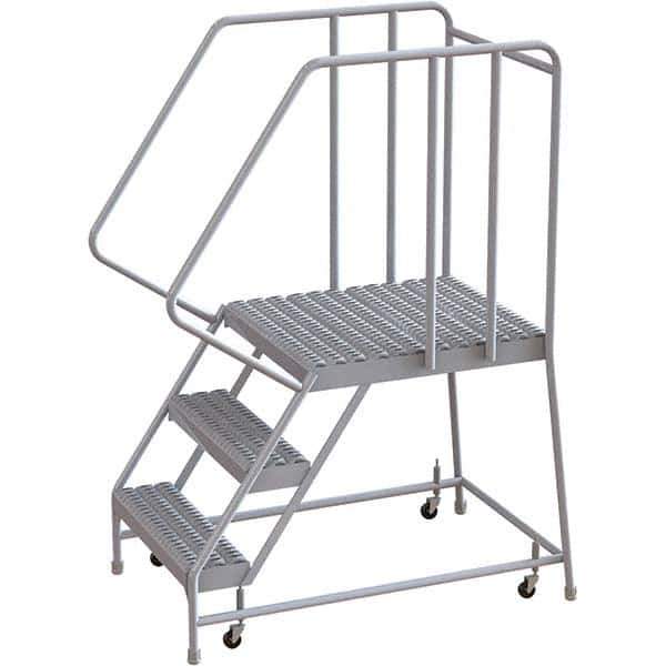TRI-ARC - Rolling & Wall Mounted Ladders & Platforms Type: Rolling Warehouse Ladder Style: Rolling Safety Ladder - Apex Tool & Supply