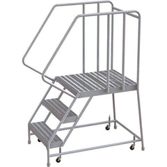 TRI-ARC - Rolling & Wall Mounted Ladders & Platforms Type: Rolling Warehouse Ladder Style: Rolling Safety Ladder - Apex Tool & Supply