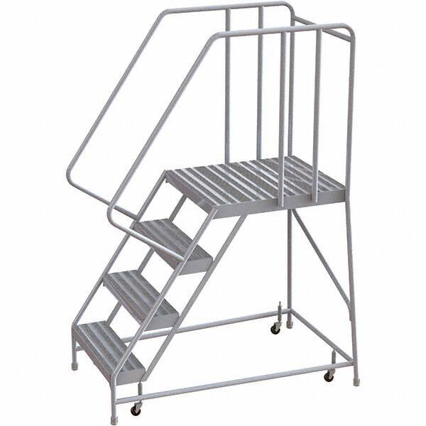 TRI-ARC - Rolling & Wall Mounted Ladders & Platforms Type: Rolling Warehouse Ladder Style: Rolling Safety Ladder - Apex Tool & Supply