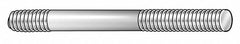 Double-End Threaded Stud, Steel, Black Oxide, 1/2"-13 Thread Size A, 1-1/2" Length - Apex Tool & Supply