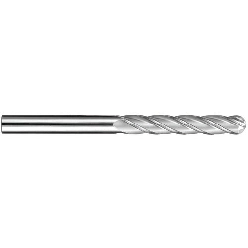 5/8″ Dia. × 5/8″ Shank × 3″ DOC × 6″ OAL, Carbide TiN, Spiral , 4 Flute, 30° Helix, Ballnose End Mill