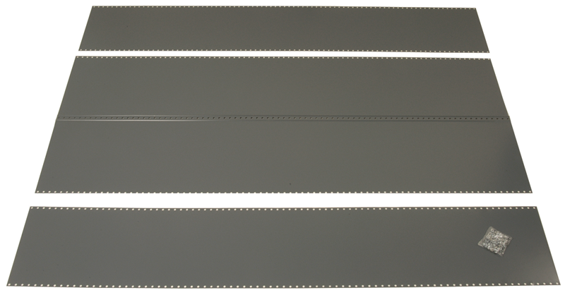 36 x 18 x 85'' - Steel Panel Kit for UltraCap Shelving Starter Unit (Gray) - Apex Tool & Supply