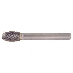 SE-7 Double Cut Solid Carbide Bur-Egg Shape - Apex Tool & Supply