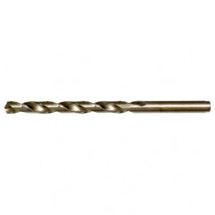 #12 RHS / RHC HSS-CO 8% (M42) 135 Degree Split Point Cobalt Heavy Duty Jobber Length Drill - Straw / Gold Oxide - Apex Tool & Supply