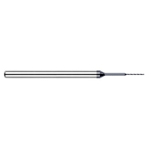 ‎0.0197″ Dia. × 1/8″ Shank × 0.275″ Flute Length × 1-1/2″ OAL, 130°, AlTiN, 2xD Flute, Round Solid Carbide Drill - Exact Industrial Supply