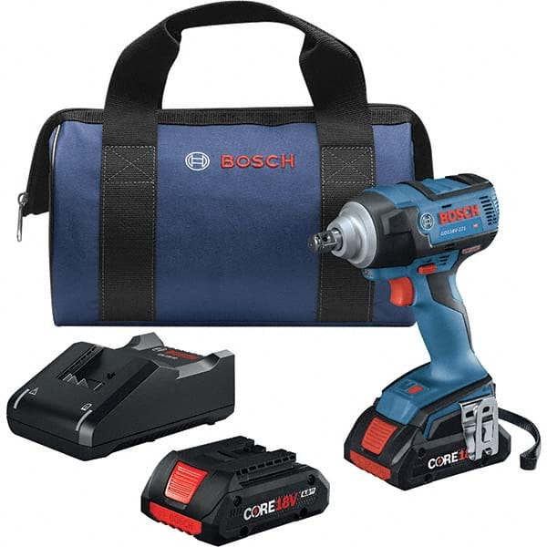 Bosch - Cordless Impact Wrenches & Ratchets Voltage: 18.0 Drive Size (Inch): 1/2 - Apex Tool & Supply