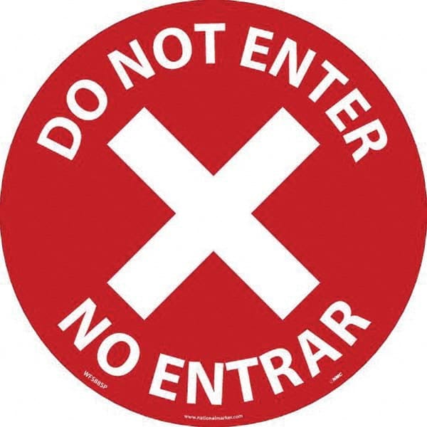 NMC - "Do Not Enter" Adhesive-Backed Floor Sign - Apex Tool & Supply