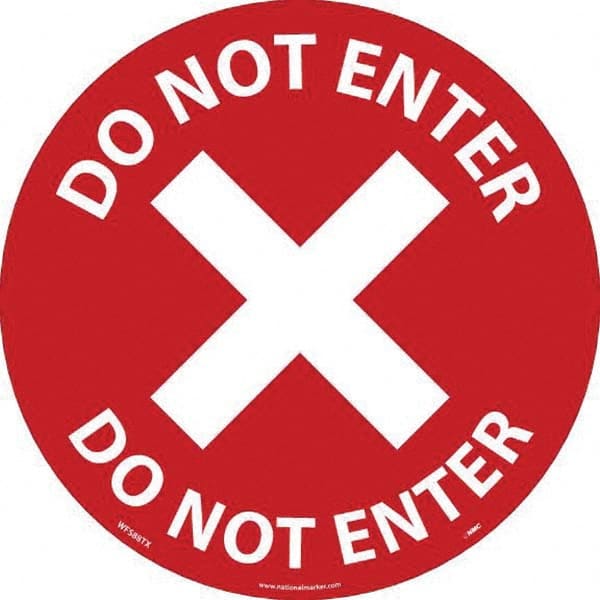 NMC - "Do Not Enter" Adhesive-Backed Floor Sign - Apex Tool & Supply