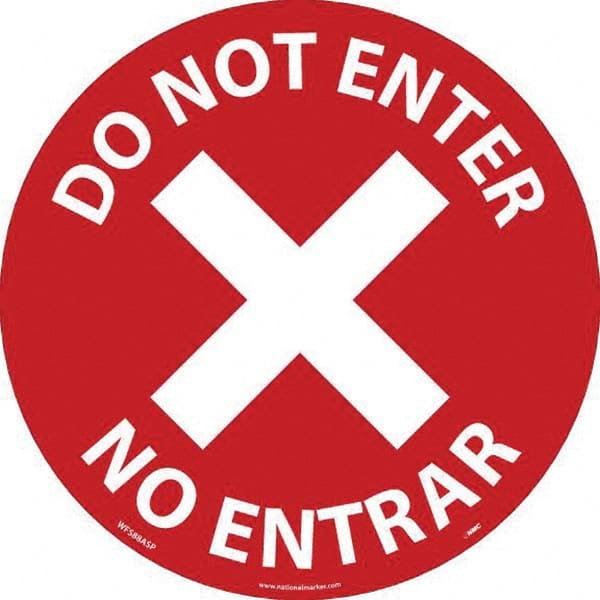 NMC - "Do Not Enter" Adhesive-Backed Floor Sign - Apex Tool & Supply