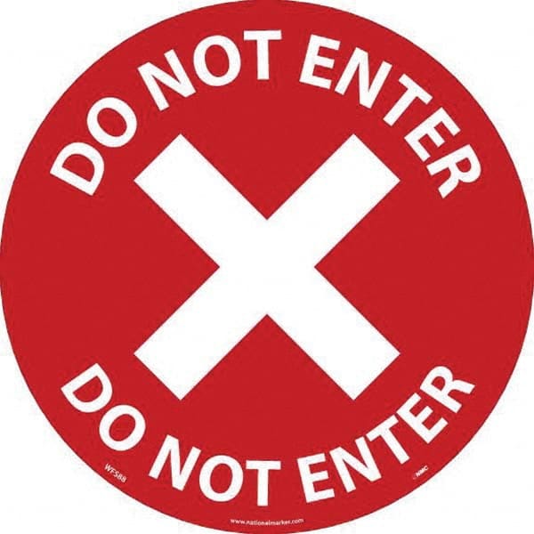 NMC - "Do Not Enter" Adhesive-Backed Floor Sign - Apex Tool & Supply