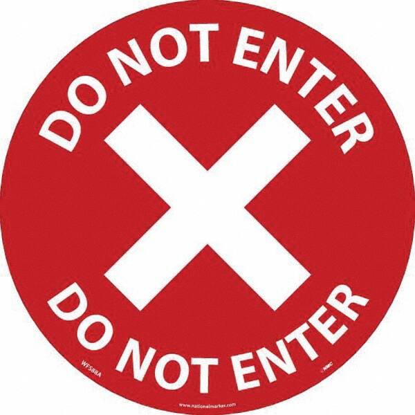 NMC - "Do Not Enter" Adhesive-Backed Floor Sign - Apex Tool & Supply