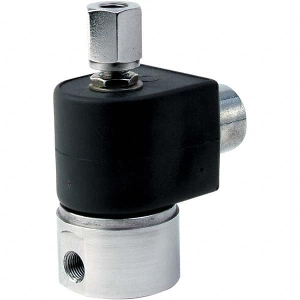 Parker - 24 VDC 1/4" NPT Port Stainless Steel Two-Way Direct Acting Solenoid Valve - Apex Tool & Supply