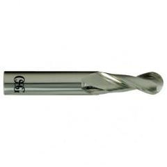 1/4" Dia. - 2-1/2" OAL - Carbide - Ball End HP End Mill-2 FL - Apex Tool & Supply