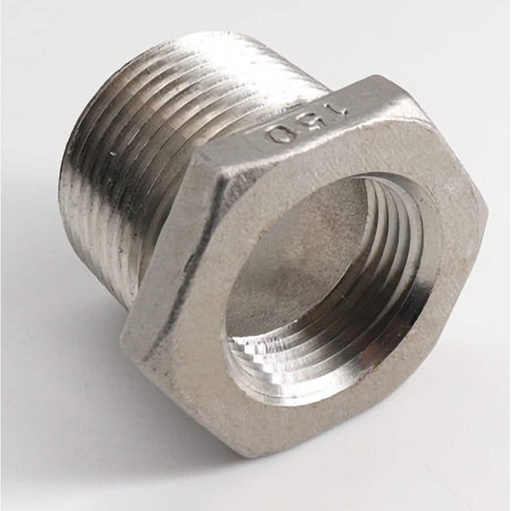 Guardian Worldwide - Stainless Steel Pipe Fittings; Type: Hexagon Bushing ; Fitting Size: 1 x 1/4 ; End Connections: MNPT x FNPT ; Material Grade: 316 ; Pressure Rating (psi): 150 ; Length (Inch): 1.28 - Exact Industrial Supply