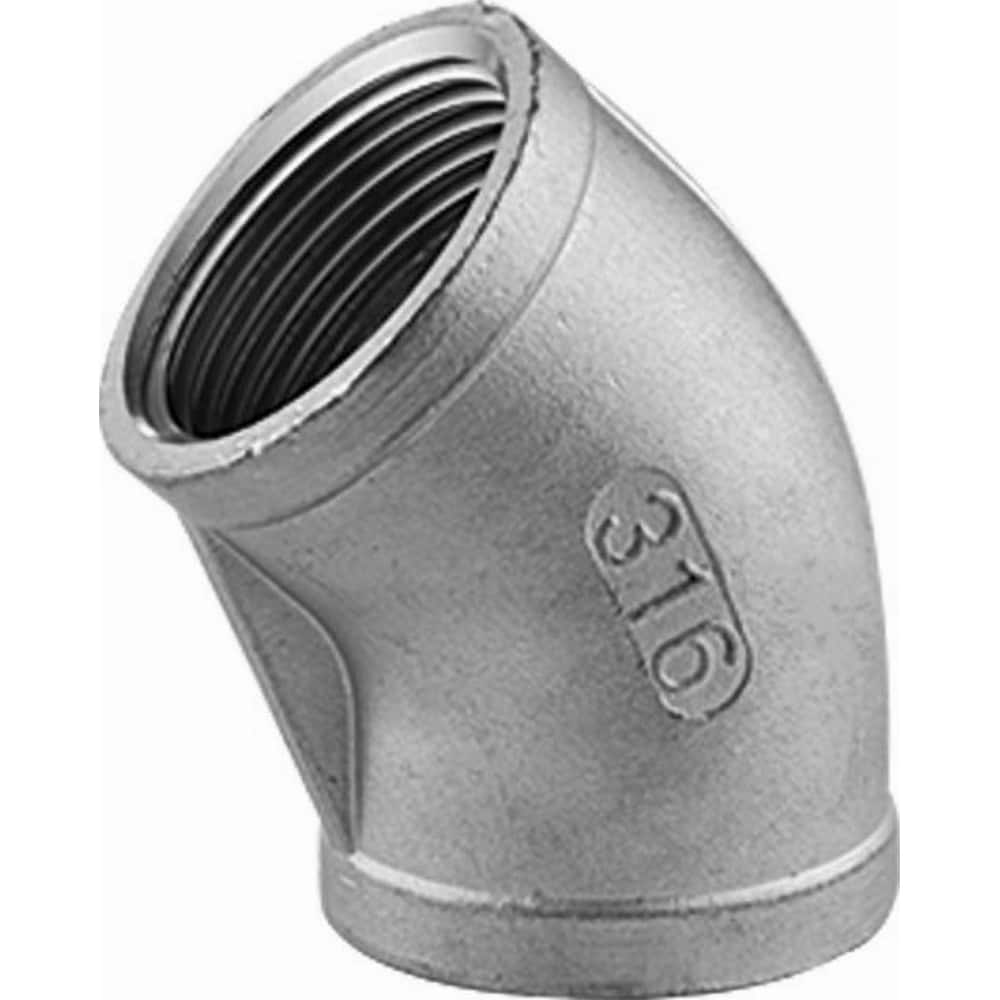 Guardian Worldwide - Stainless Steel Pipe Fittings; Type: 45? Elbow ; Fitting Size: 1/2 ; End Connections: FNPT x FNPT ; Material Grade: 316 ; Pressure Rating (psi): 150 - Exact Industrial Supply