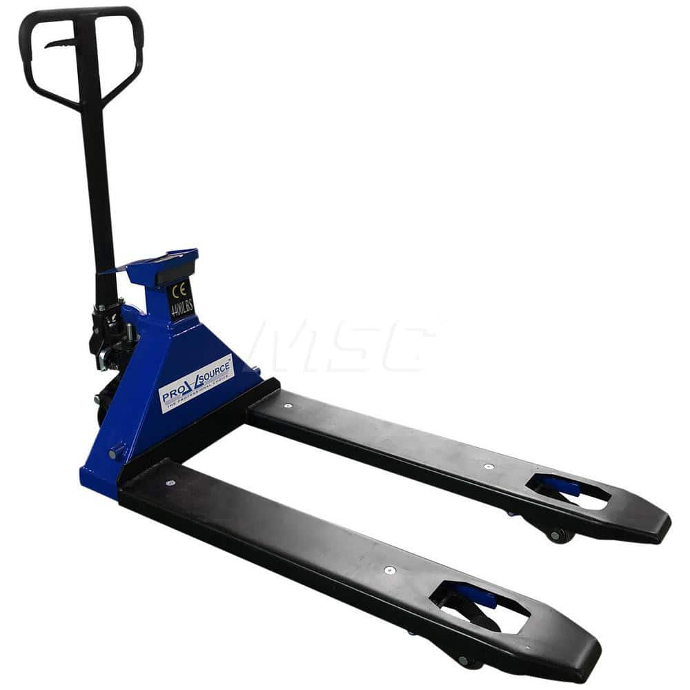 Power Pallet Truck: 4,400 lb Capacity, 27-3/4″ OAW, 27″ Forks 3″ Min Lift Height, 45-1/4″ Fork Length x 27″ Fork Width, 27-3/4″ Overall Width