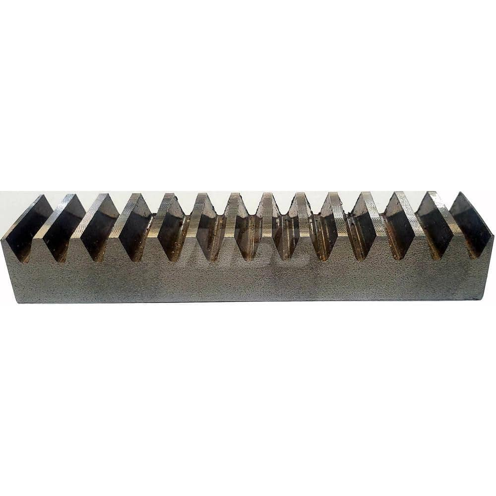 1/4″ Face Width 1' Long 1018/12L14 Steel Gear Rack 64 Pitch, 20° Pressure Angle, Square