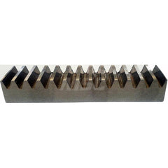 1/4″ Face Width 1' Long 1018/12L14 Steel Gear Rack 64 Pitch, 20° Pressure Angle, Square