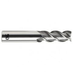 3/8 Dia. x 2-1/2 Overall Length 3-Flute .030 C/R Solid Carbide SE End Mill-Round Shank-Center Cutting-Uncoated - Apex Tool & Supply
