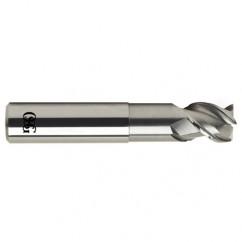 5/8 Dia. x 3-1/2 Overall Length 3-Flute .090 C/R Solid Carbide SE End Mill-Round Shank-Center Cutting-Uncoated - Apex Tool & Supply