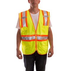 High Visibility Vest: Large & X-Large Zipper Closure, 8 Pocket