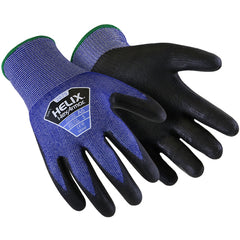 Helix High Cut, Blue Knit Glove with PU Dip, Size S