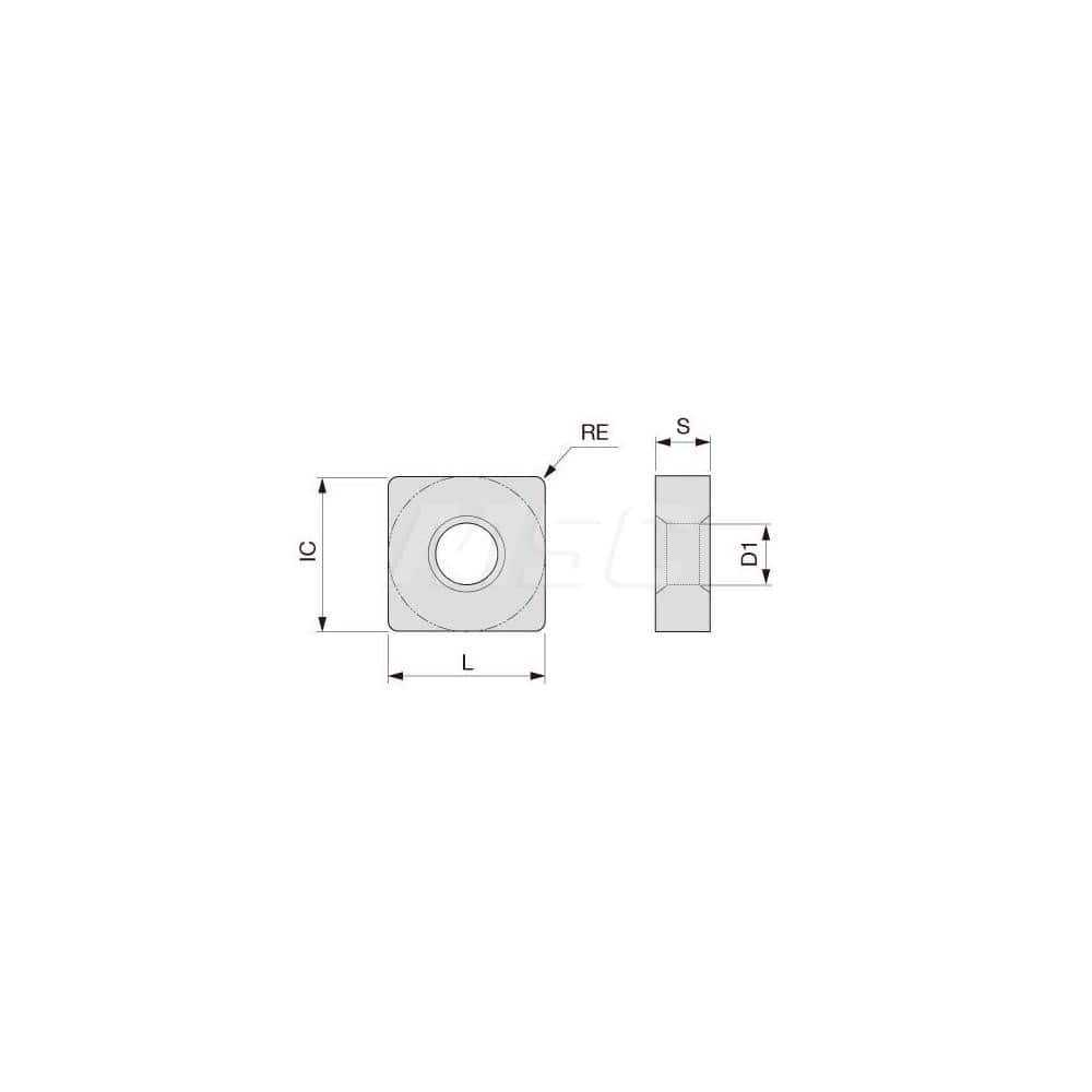 Turning Insert:  SNMM866TRS T9225,  Solid Carbide TiCN, Al2O3 & TiN Finish,  Neutral,  1″ Inscribed Circle,  0.0940″ Corner Radius,  90.0 &deg N/A Square,  Series  SNMM