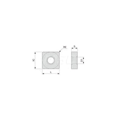 Turning Insert:  SNMG856THS T9235,  Solid Carbide TiCN, Al2O3 & TiN Finish,  Neutral,  1″ Inscribed Circle,  0.0940″ Corner Radius,  90.0 &deg N/A Square,  Series  SNMG