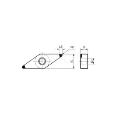 Turning Insert:  2QP-VNGA332-H BX360,  Polycrystalline Cubic Boron Nitride Uncoated Finish,  Neutral,  3/8″ Inscribed Circle,  0.0310″ Corner Radius,  35.0 &deg N/A Diamond,  Series  VNGA