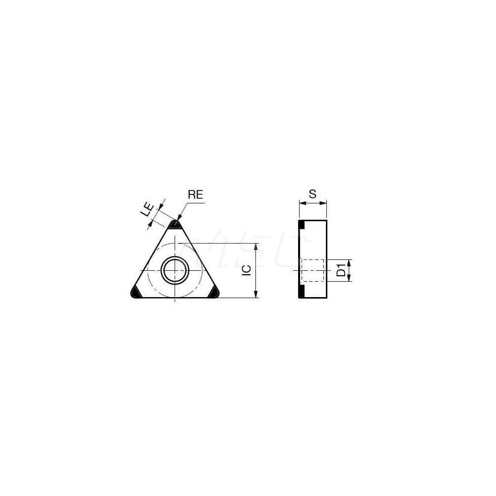 Turning Insert:  3QP-TNGA333-L BXA10,  Polycrystalline Cubic Boron Nitride TiAlN & TiCN Finish,  Neutral,  3/8″ Inscribed Circle,  0.0470″ Corner Radius,  60.0 &deg N/A Triangle,  Series  TNGA