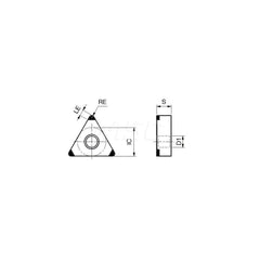 Turning Insert:  3QP-TNGA332 BX480,  Polycrystalline Cubic Boron Nitride Uncoated Finish,  Neutral,  3/8″ Inscribed Circle,  0.0310″ Corner Radius,  60.0 &deg N/A Triangle,  Series  TNGA