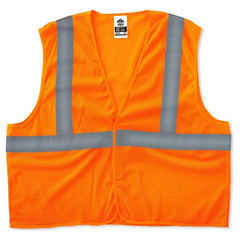 8205HL 4 XL/5 XL Econo 2 Hook & Loop Orange Vest - Apex Tool & Supply