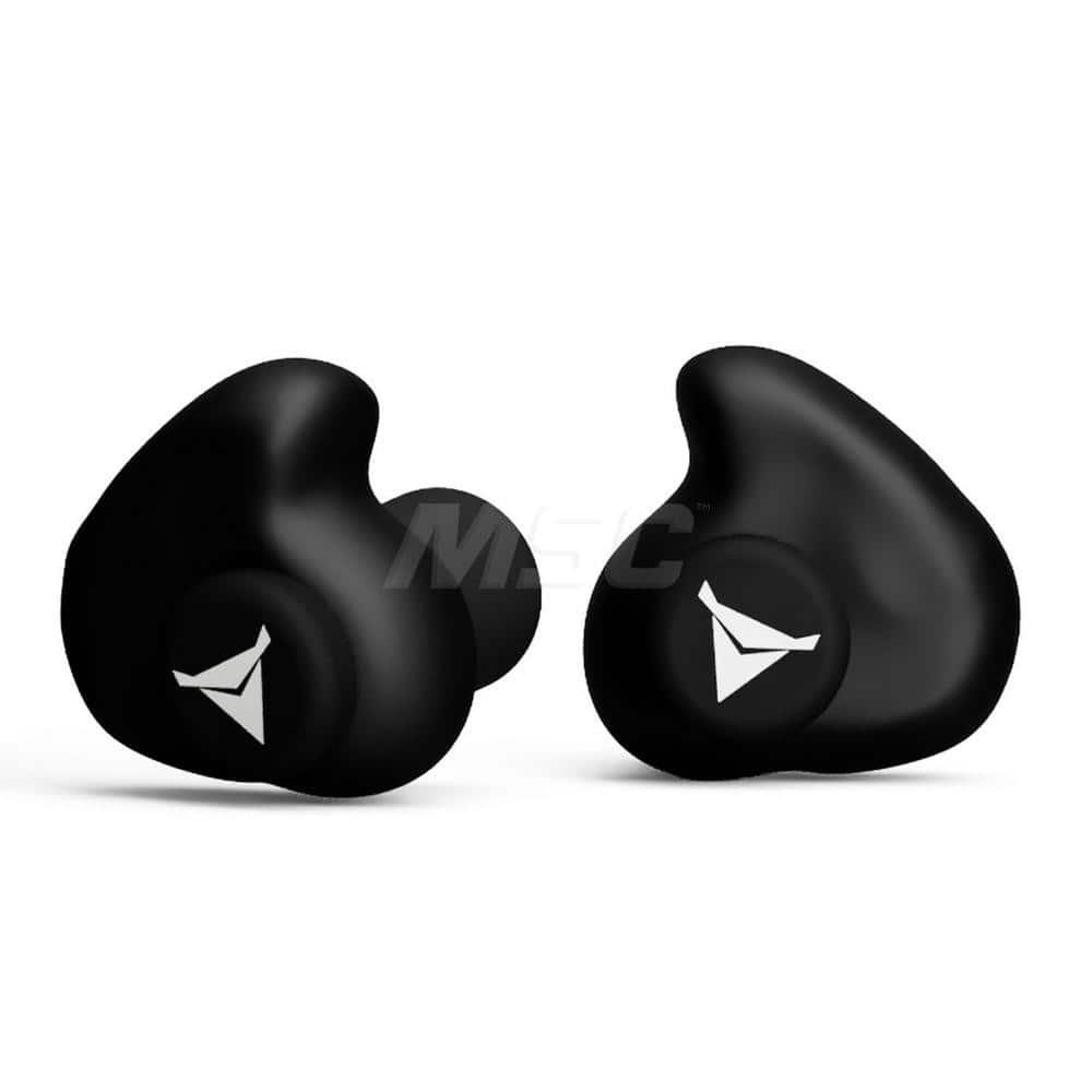 Earplug: 31dB, Foam, Plastic & Silicon Rubber Tip, Barrel, Cone, Triple-Flange & Custom Molded, No Roll, Push-In Stem & Roll Down, Uncorded Black